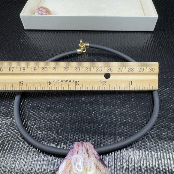 Antica Murrina Venezia Necklace Clip On Earrings Set Pink Glass Millefiori New - Picture 5 of 14